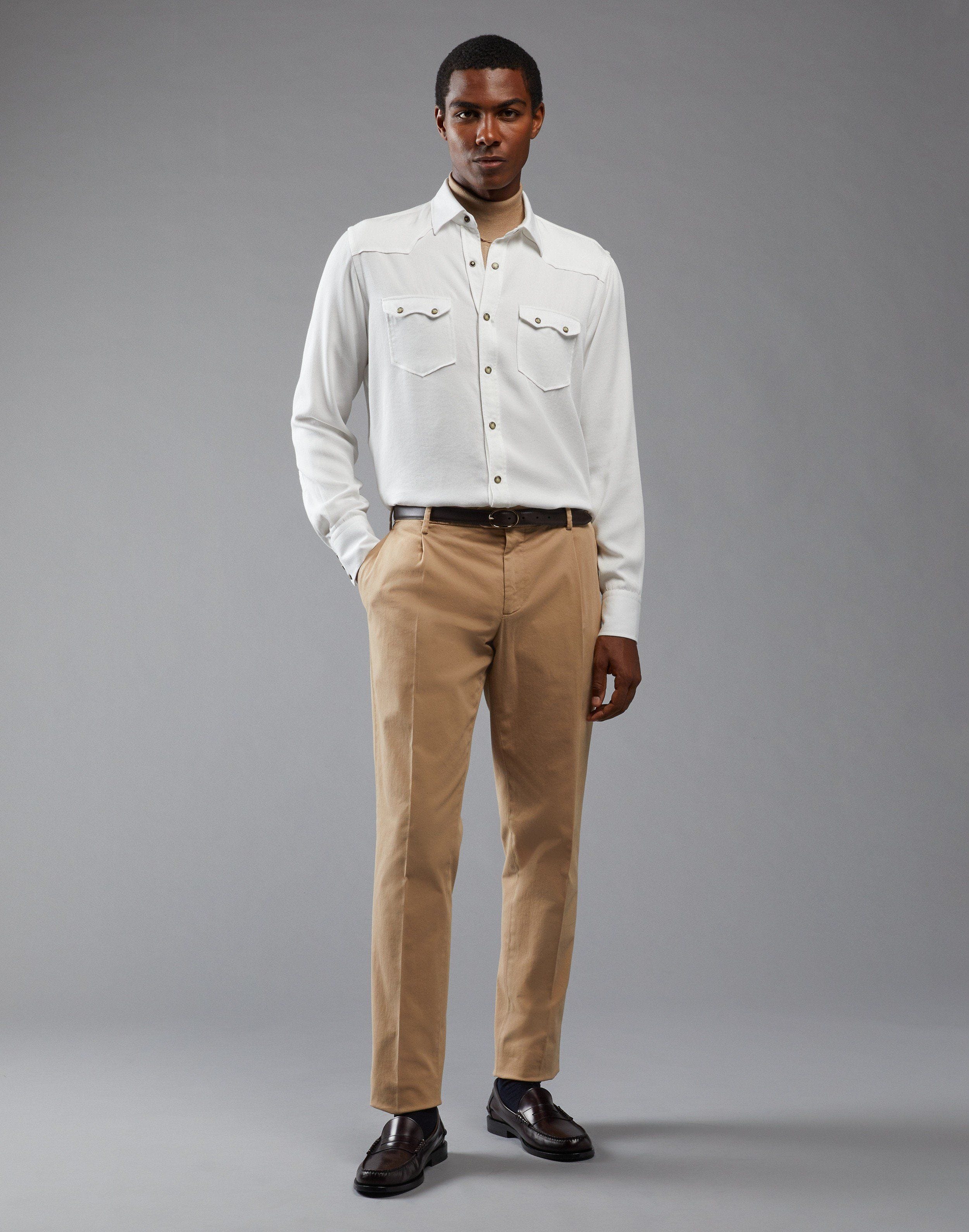 Camel slant pocket pants | Lardini