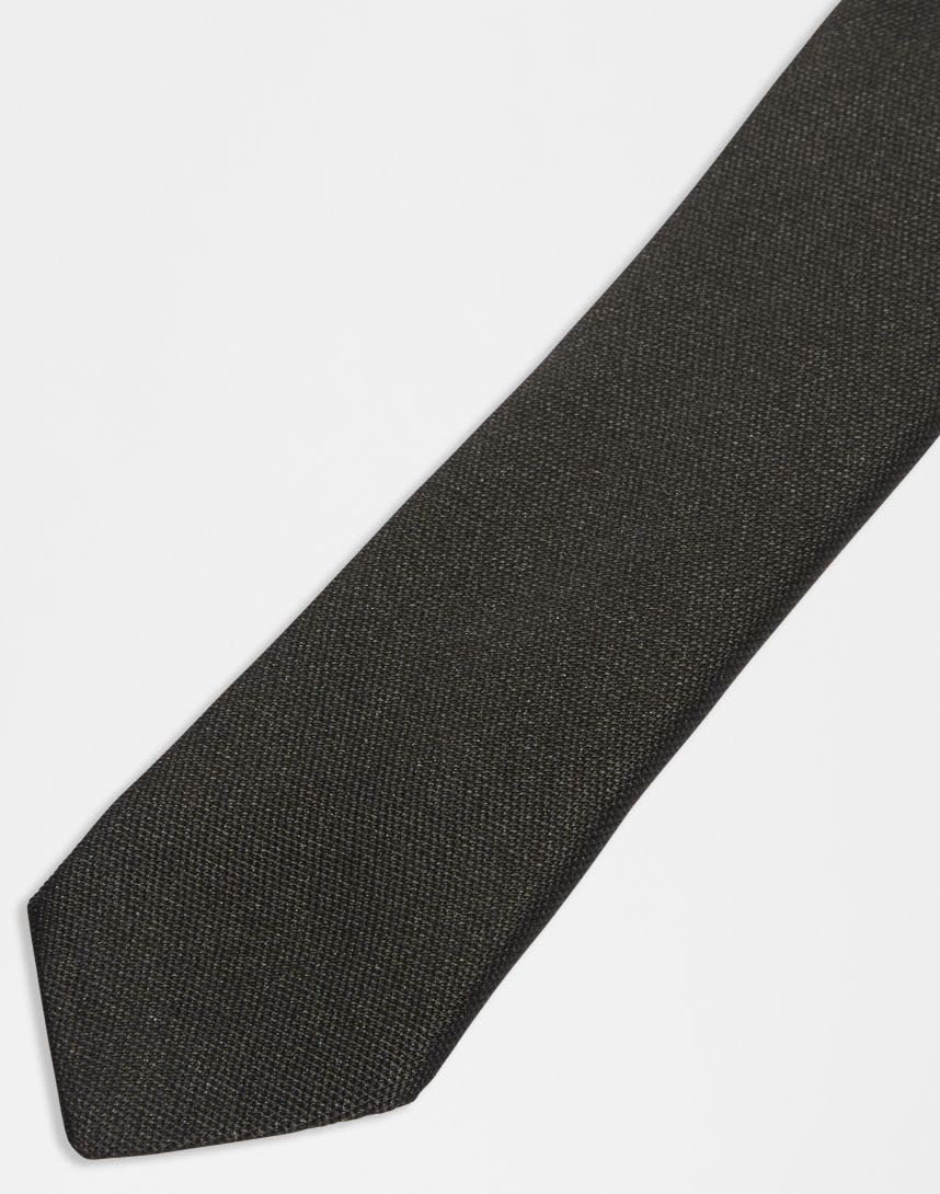 Black silk jacquard tie