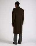 Brown 6-button wool double-breasted coat 4