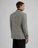 Feeling line single-breasted jacket in patterned lambswool fabric 4