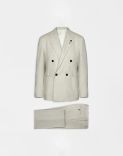 Feeling line suit in cream-coloured light-flannel cashmere 1