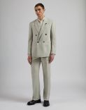 Feeling line suit in cream-coloured light-flannel cashmere 2