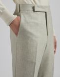 Feeling line suit in cream-coloured light-flannel cashmere 5