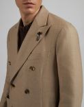 Special Line beige double-breasted jacket in natural stretch cashmere 5