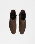 Brown sheepskin suede ankle boot 3