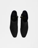 Black sheepskin suede ankle boot 3