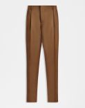 Hazelnut mohair wool trousers 1