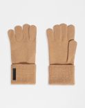 Beige merino wool and cashmere gloves 1