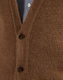 Hazelnut organic wool and alpaca knit waistcoat 4