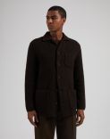 Brown knitted jacket in 100% eco-friendly cashmere 2