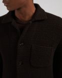 Brown knitted jacket in 100% eco-friendly cashmere 5