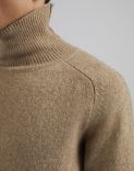 Beige turtleneck in 2/11 thread count Biagioli 100% pure cashmere 5