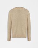 Beige long-sleeve crew-neck sweater 1