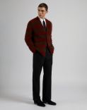 Kid mohair cardigan with two-tone jacquard knit 3