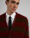 Kid mohair cardigan with two-tone jacquard knit 5