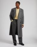 Miami trousers in pure grey wool with contrasting diagonal pattern 3