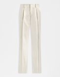 Feeling trousers in cream-coloured 500-line velvet 1