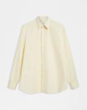 Yellow compact cotton poplin shirt  1