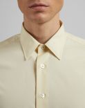 Yellow compact cotton poplin shirt  5