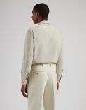 Cream-coloured 3000-line velvet research shirt 4