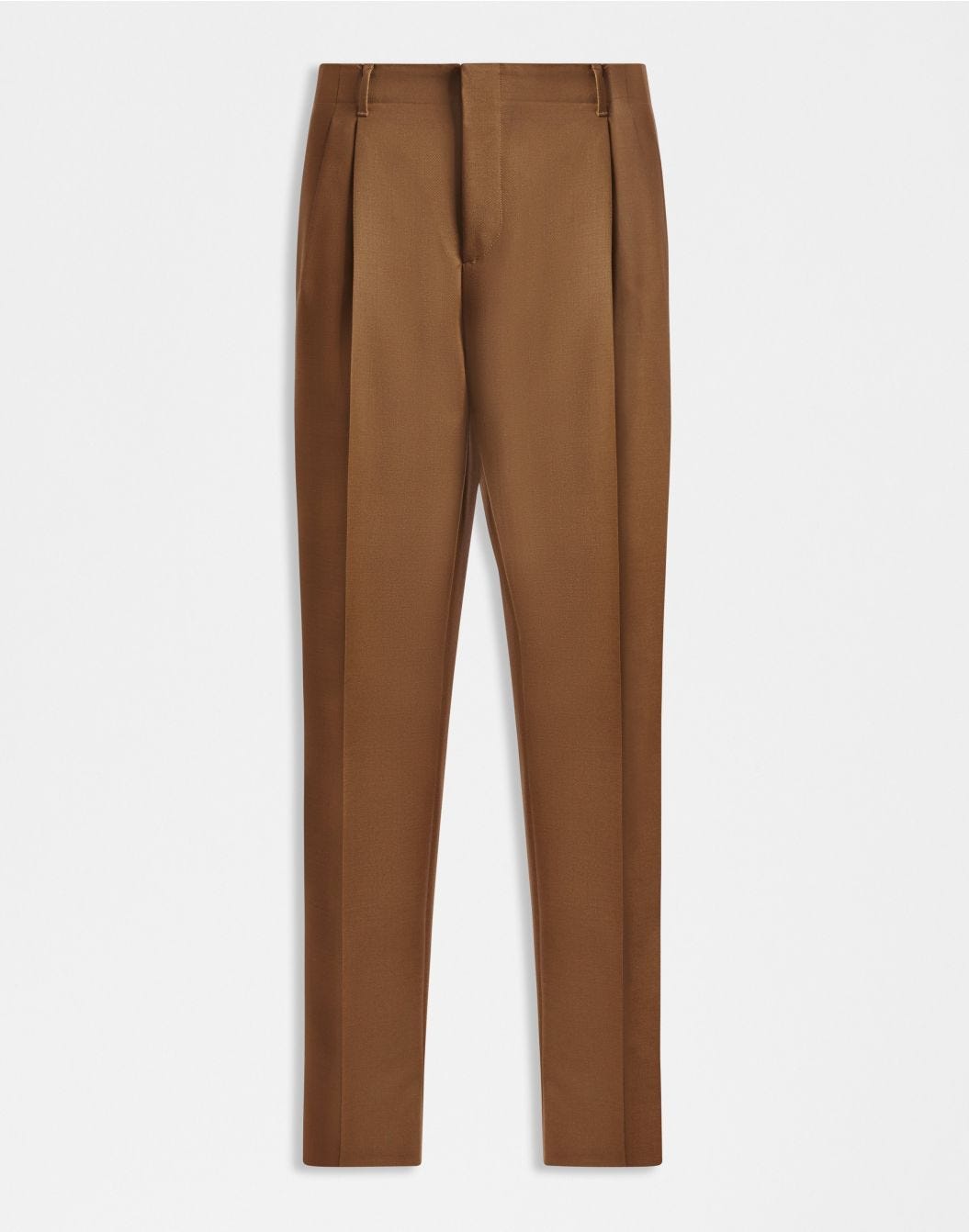 Hazelnut mohair wool trousers