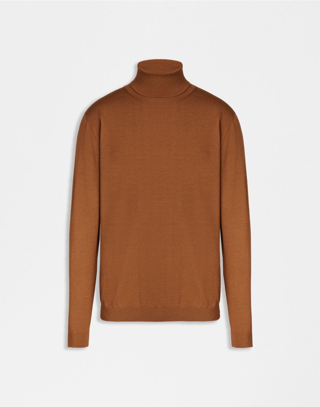 Hazelnut turtleneck in merino wool, silk and cashmere