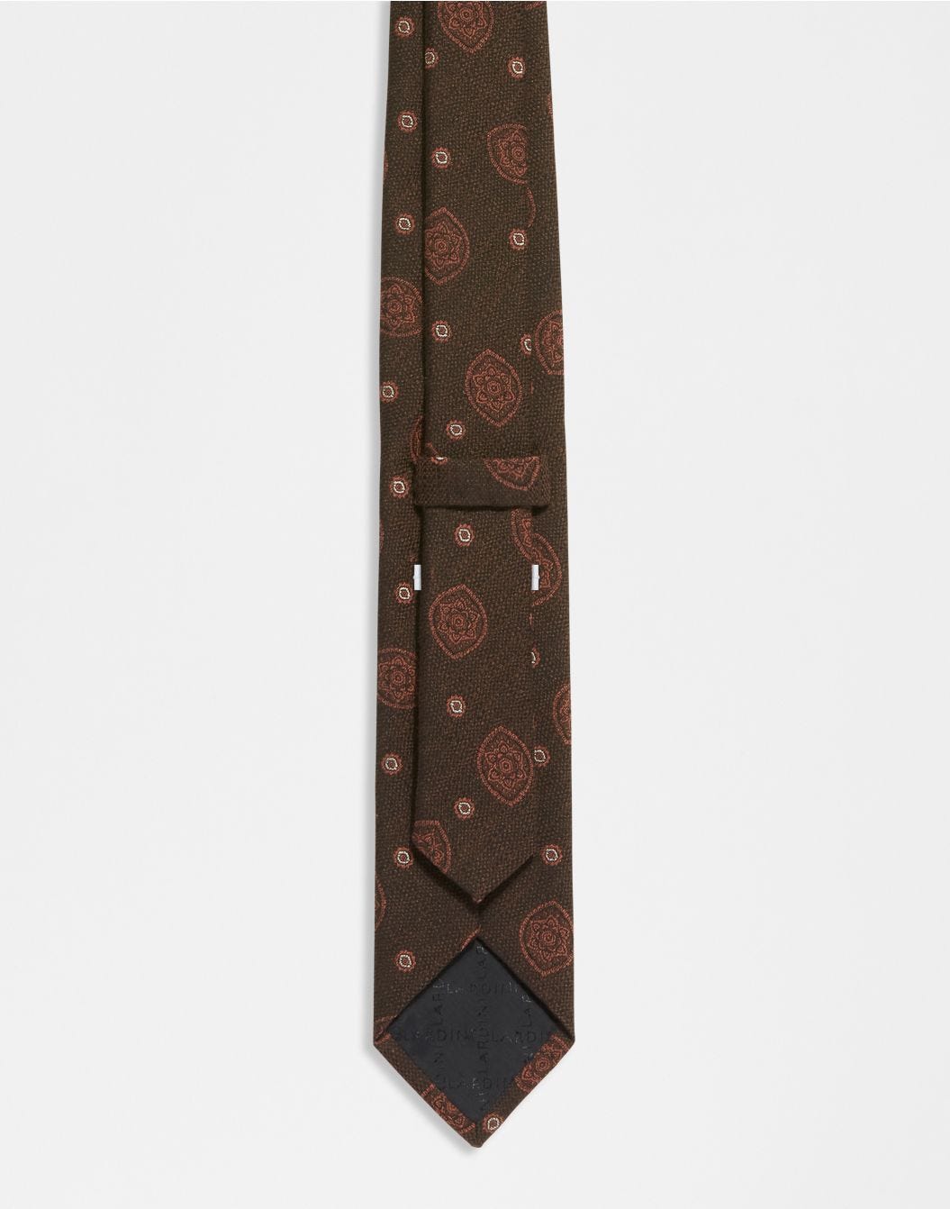 Silk and pure cotton tie with patterned design 