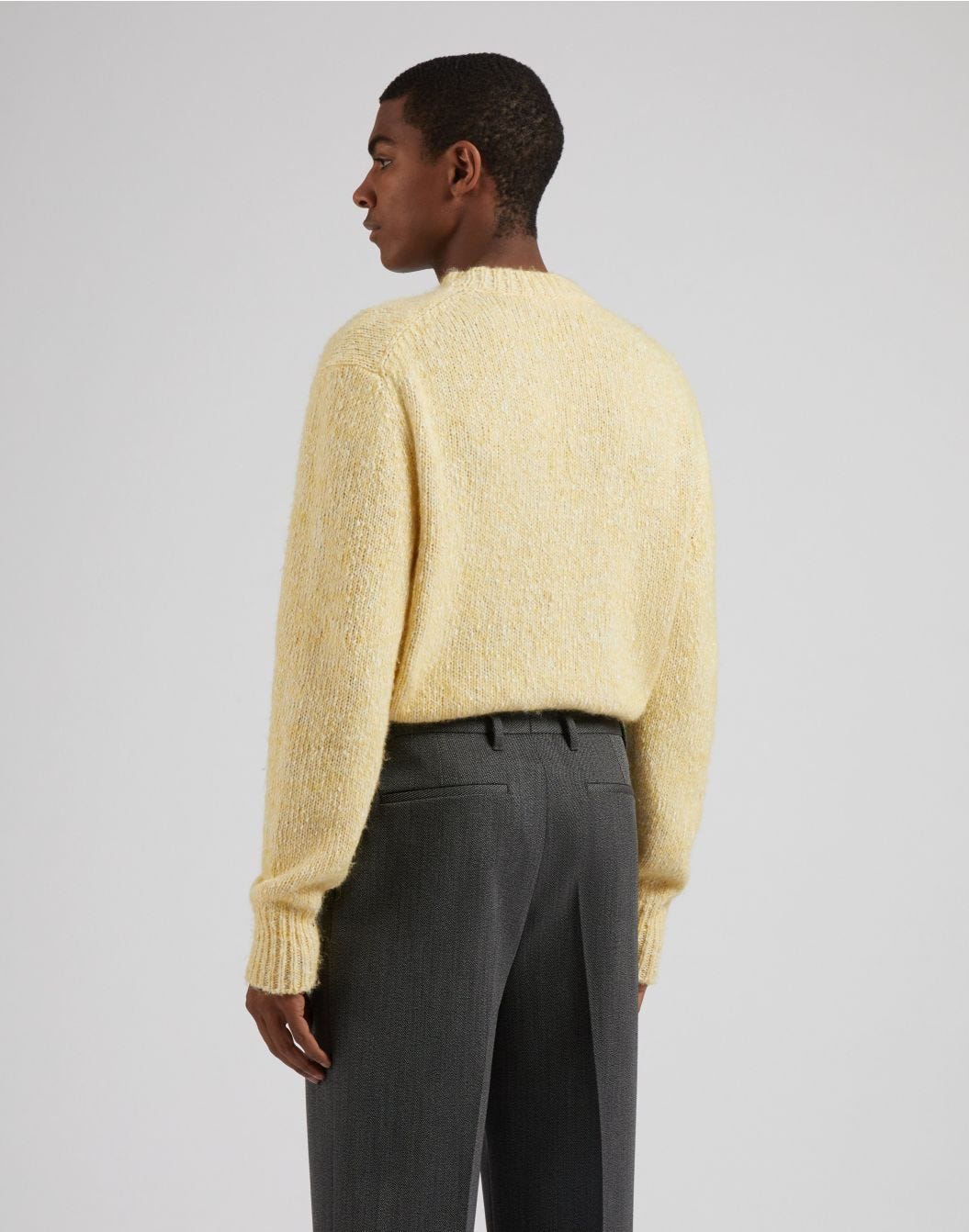 Yellow long-sleeve crew-neck sweater