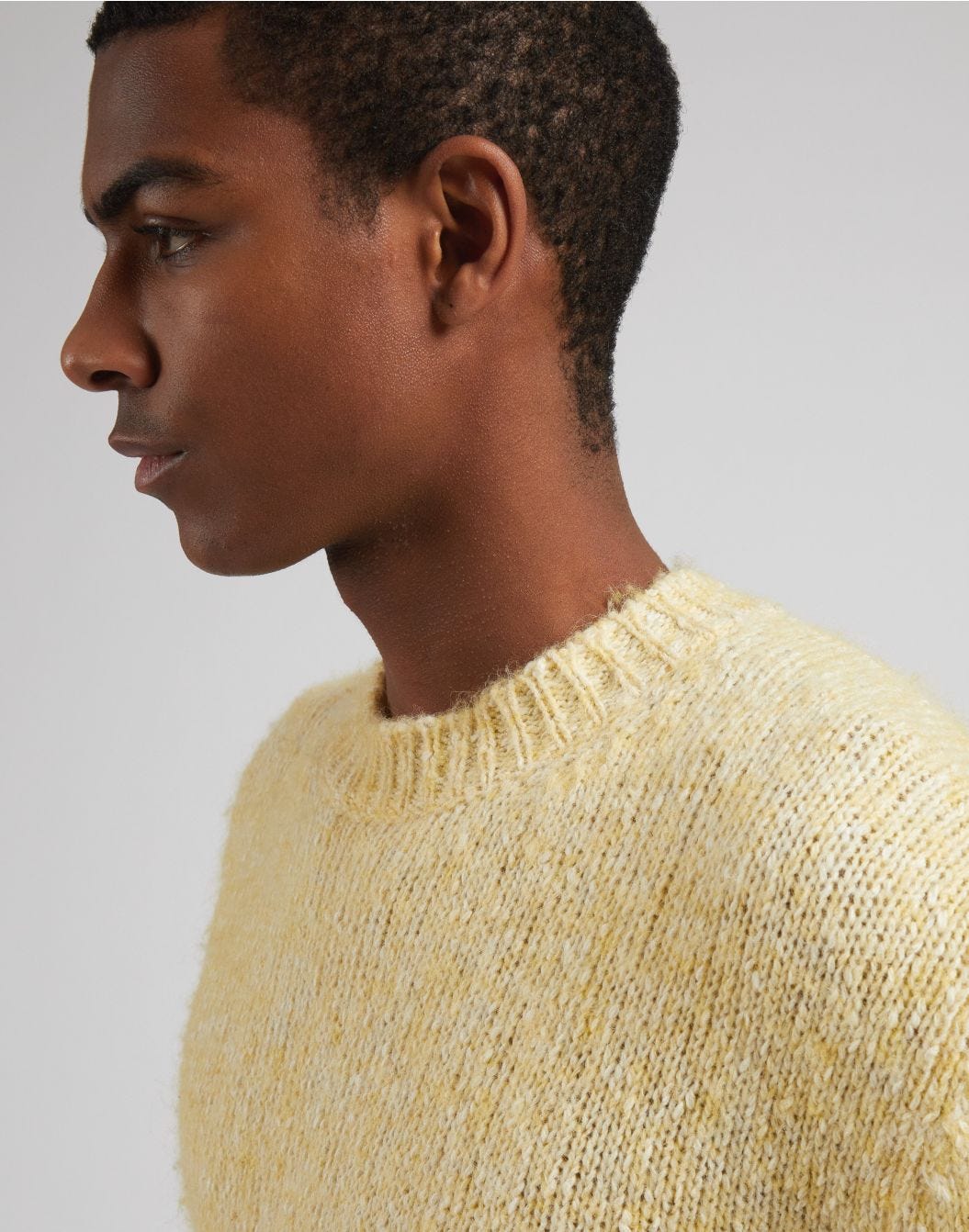 Yellow long-sleeve crew-neck sweater