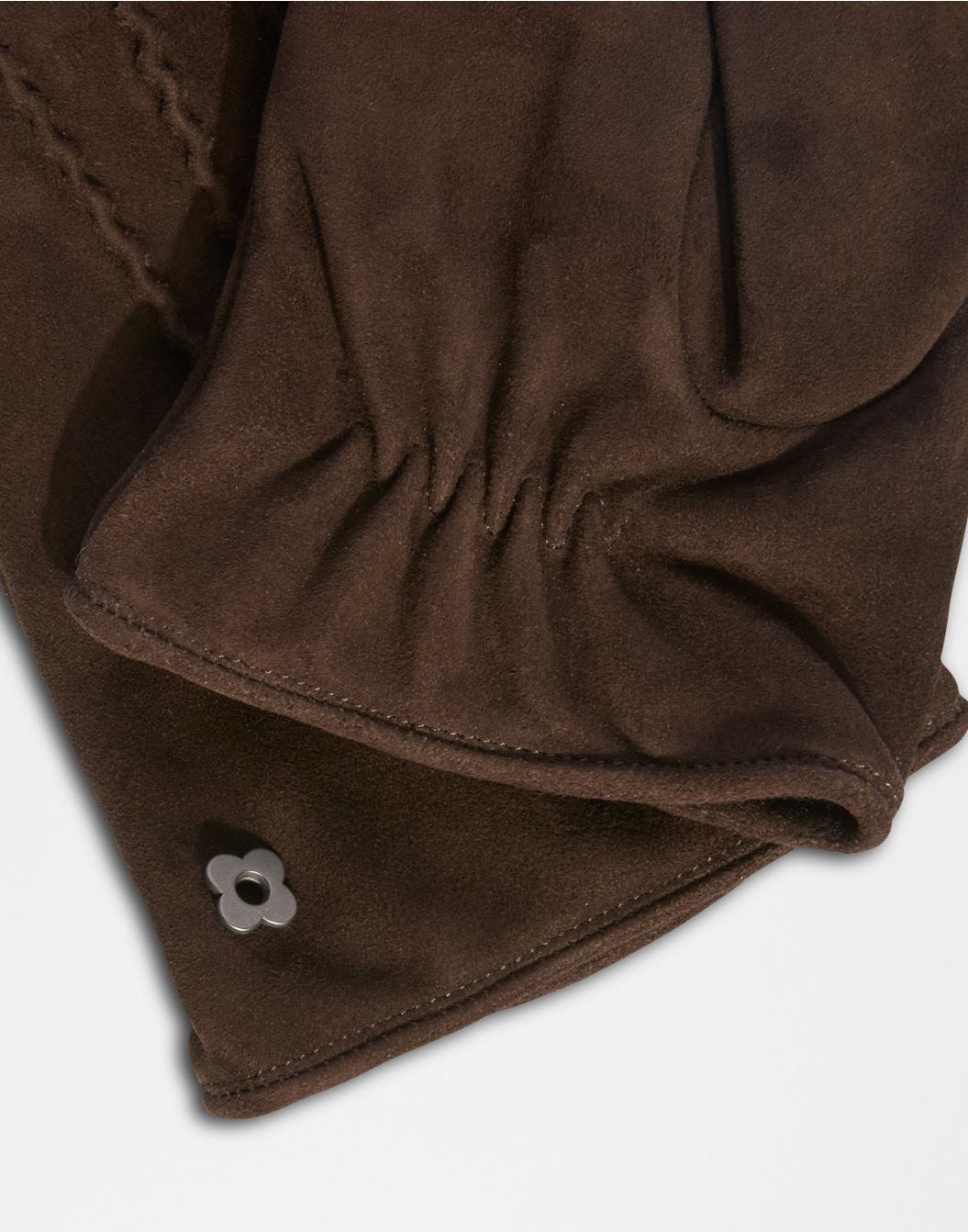 Brown suede gloves with cashmere lining