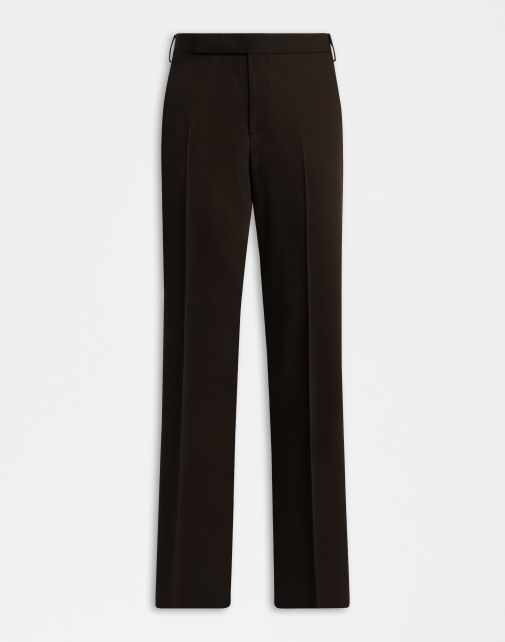 Brown wool Attitude trousers