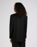 Veste à double boutonnage grise en flanelle de laine avec lurex 4