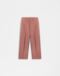 Pink viscose comfort trousers 1