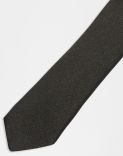 Black silk jacquard tie 2