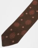 Silk and pure cotton tie with patterned design  2