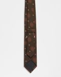 Silk and pure cotton tie with patterned design  3