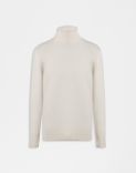 Beige turtleneck in Cariaggi count 100% pure cashmere 1