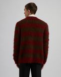 Cardigan in kid mohair con lavorazione jacquard bicolore 4