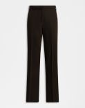 Pantalon Attitude marron en laine  1