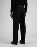 Black combed flannel trousers 4